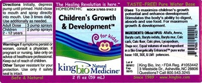 Image of label - childrens growth